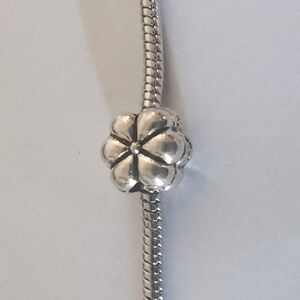 Silver‎ Flower Charm for Pandora Style Bracelet